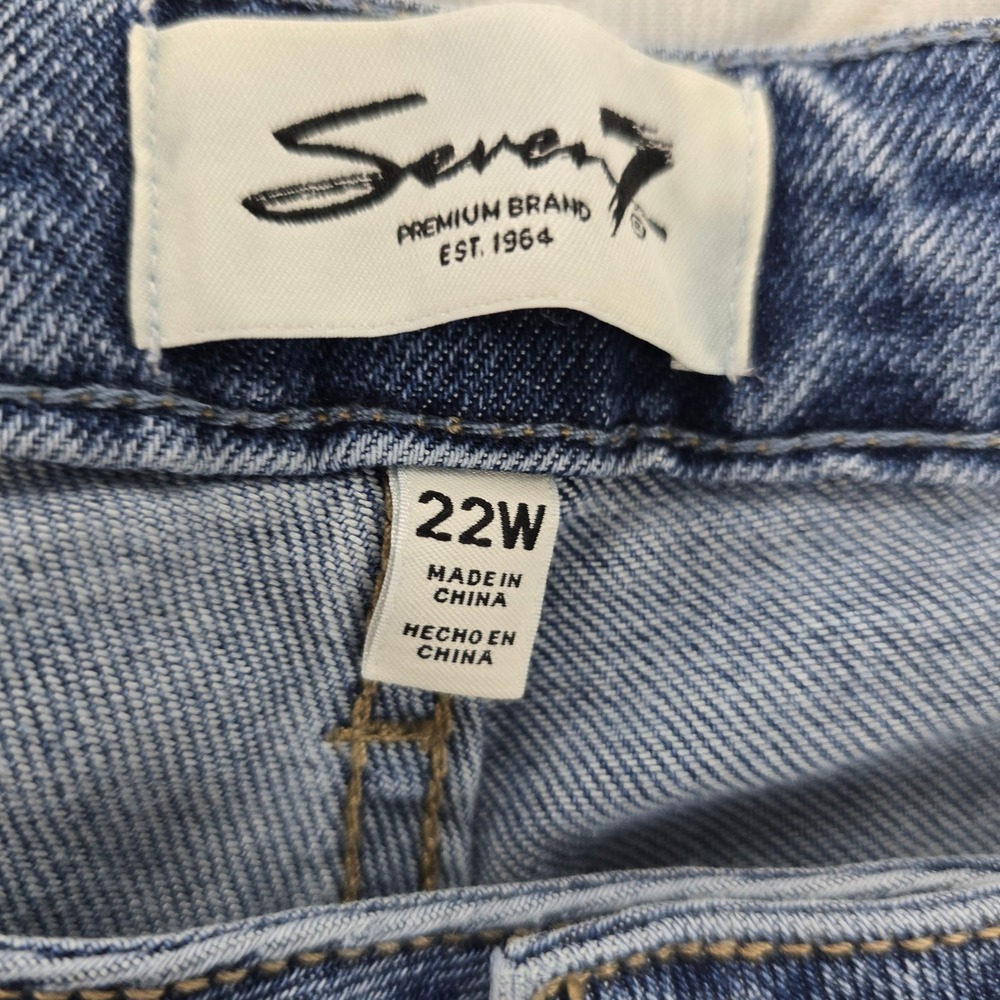 Seven7 Loose Straight Jean Womens 22W Authentic Blue High Rise SX10341DE NWT - Picture 6 of 8